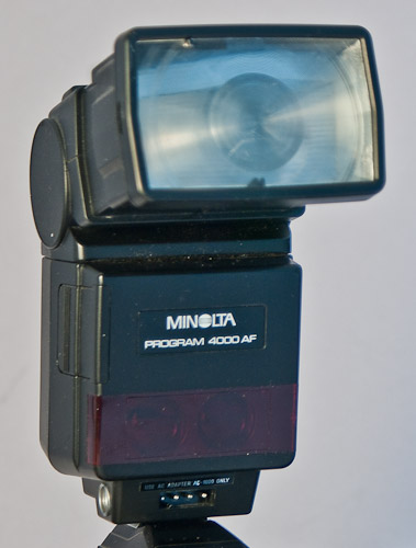 Minolta 4000 AF Flash on Sony Alpha dSLR