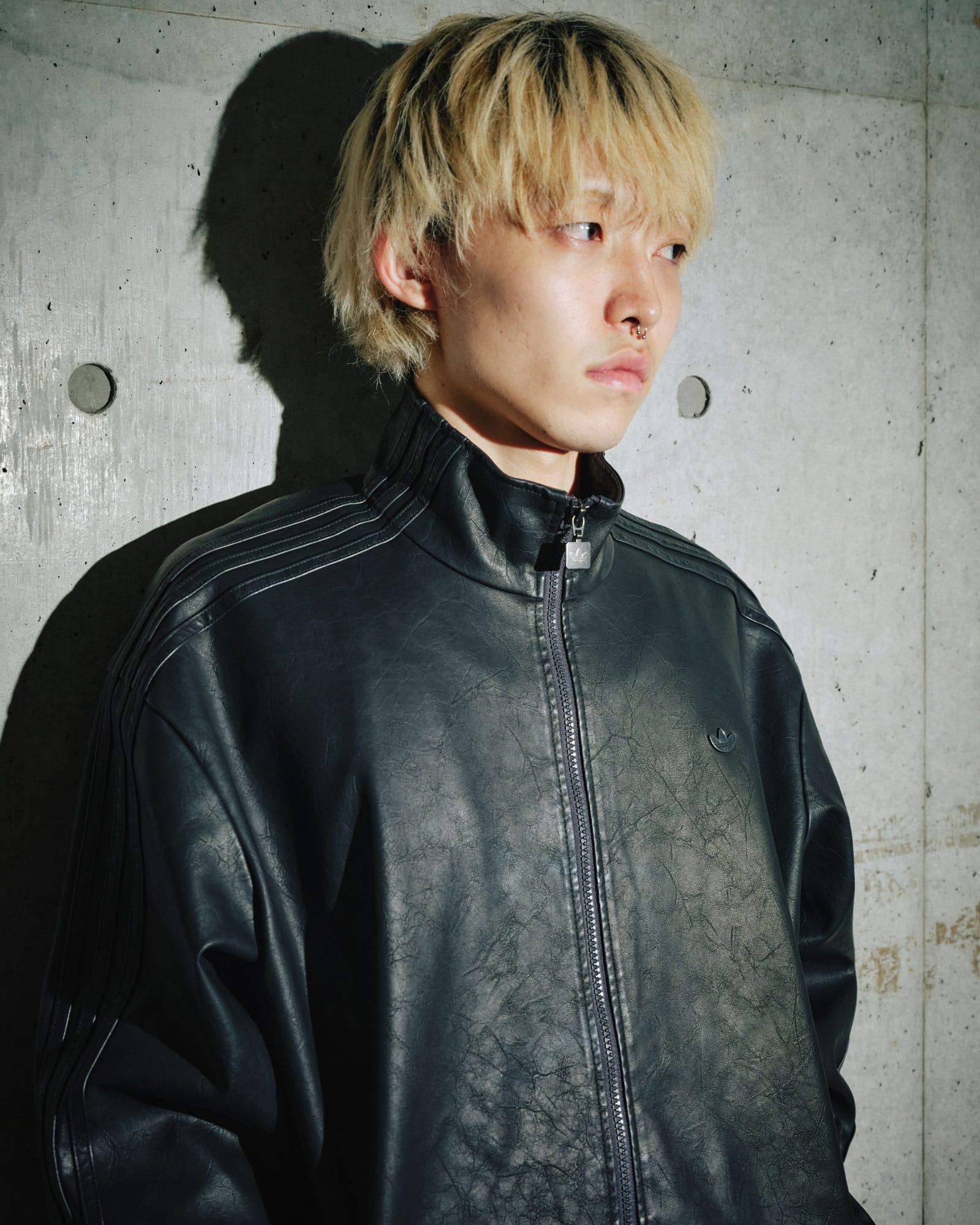 adidas Pleather Firebird Oversized Tracktop | atmos（アトモス