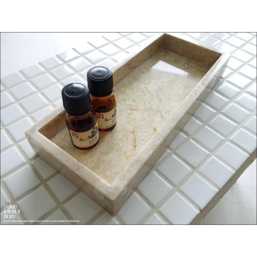 大理石トレイSQ-IV 天然大理石 マーブルトレイ 小物入れ 長方形 ペン