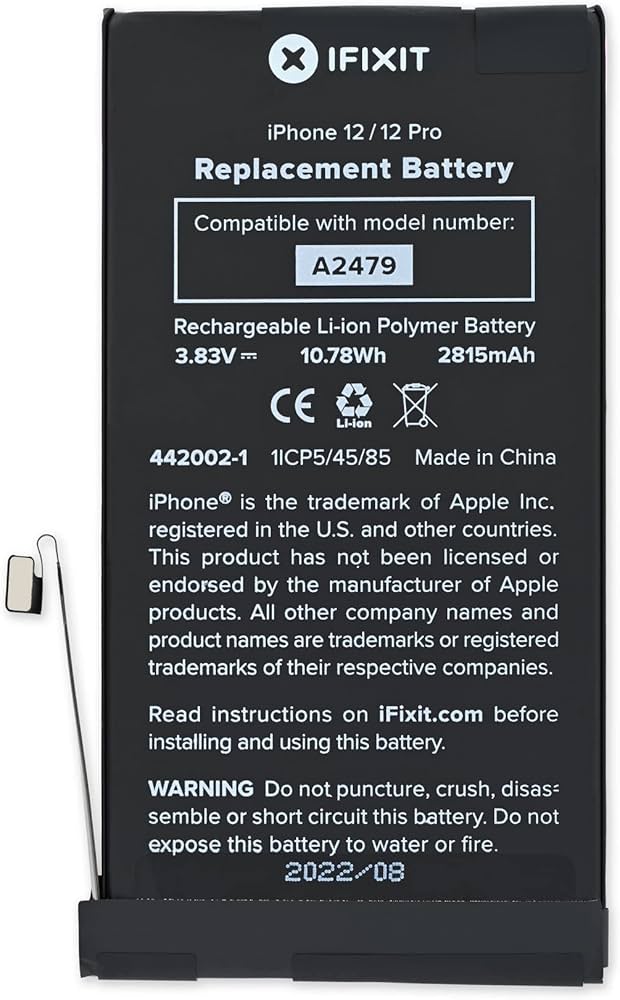 Amazon.com: iFixit Battery Compatible with iPhone 12 and 12 Pro