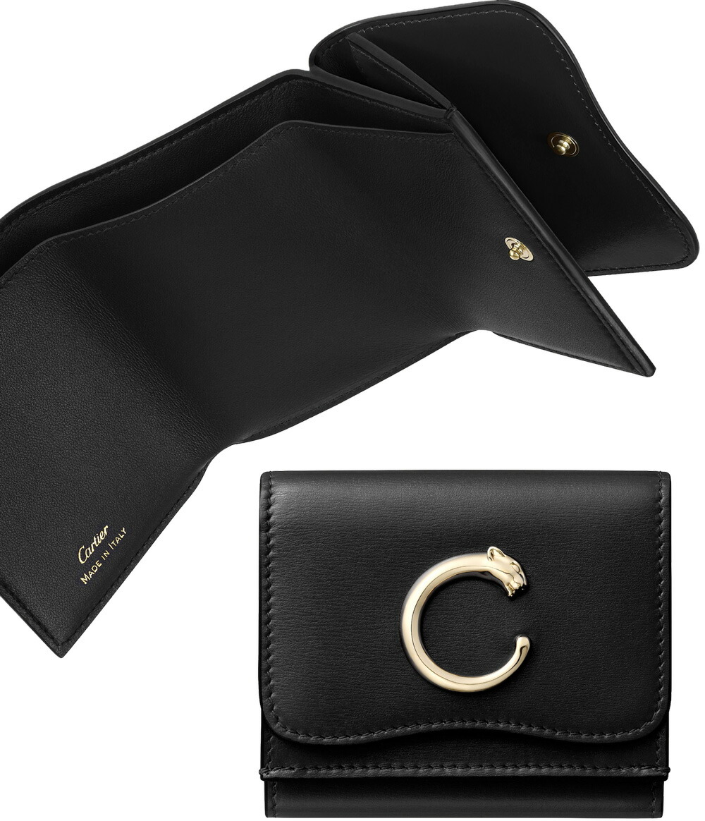 楽天市場】Cartier カルティエゴールドパンテールCロゴ小銭入れ付き二
