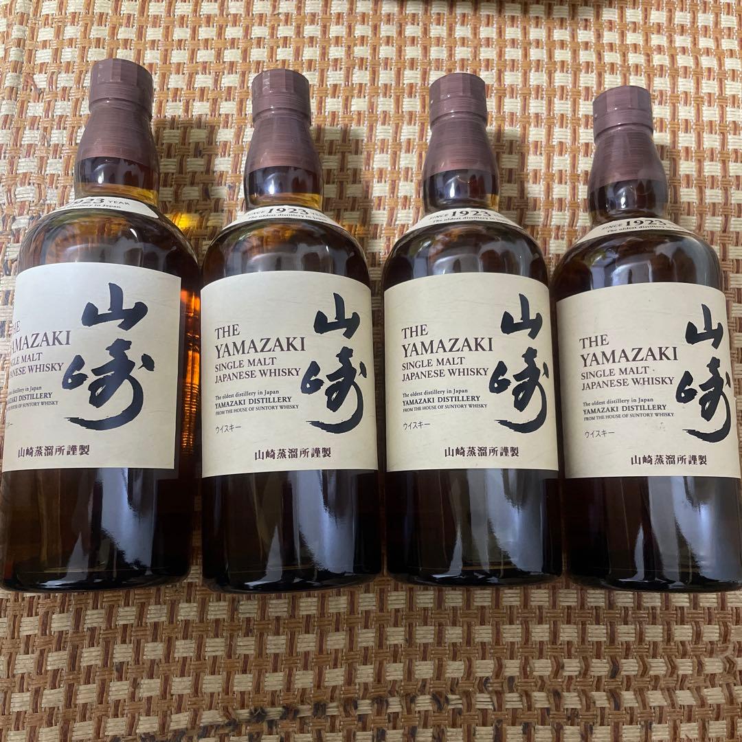 山崎 シングルモルトウイスキー 700ml 4本セット 楽天市場】サントリー 山崎 シリーズ 700ml×4本セット【山崎25年・山崎