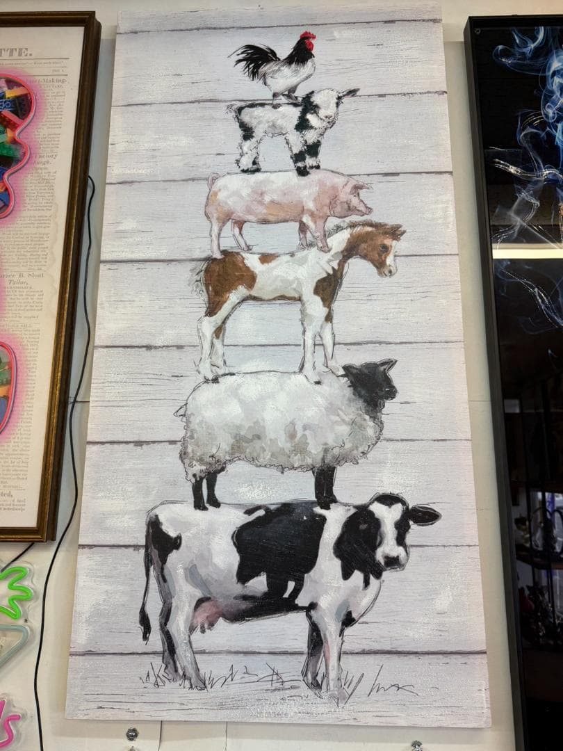 アートパネル　キャンバスアート　ブレーメンの音楽隊　120　壁掛け　絵　アート Amazon.co.jp: 藤城清治 ブレーメンの音楽隊 絵画 ポスター 工芸品の