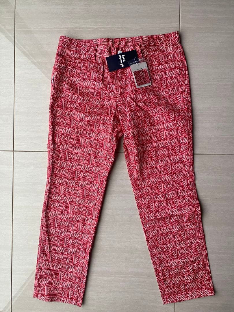 ジャックバニー　メンズゴルフパンツ　サイズ6 ジャックバニー 中綿パンツ 白 シンプル メンズ 6(XL) ゴルフウェア