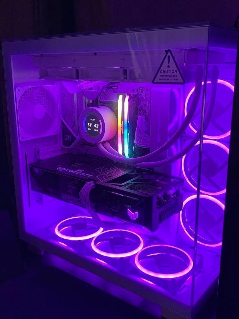 ゲーミングPC ガラスケース　白　core i7グラボ GTX1060 RGB