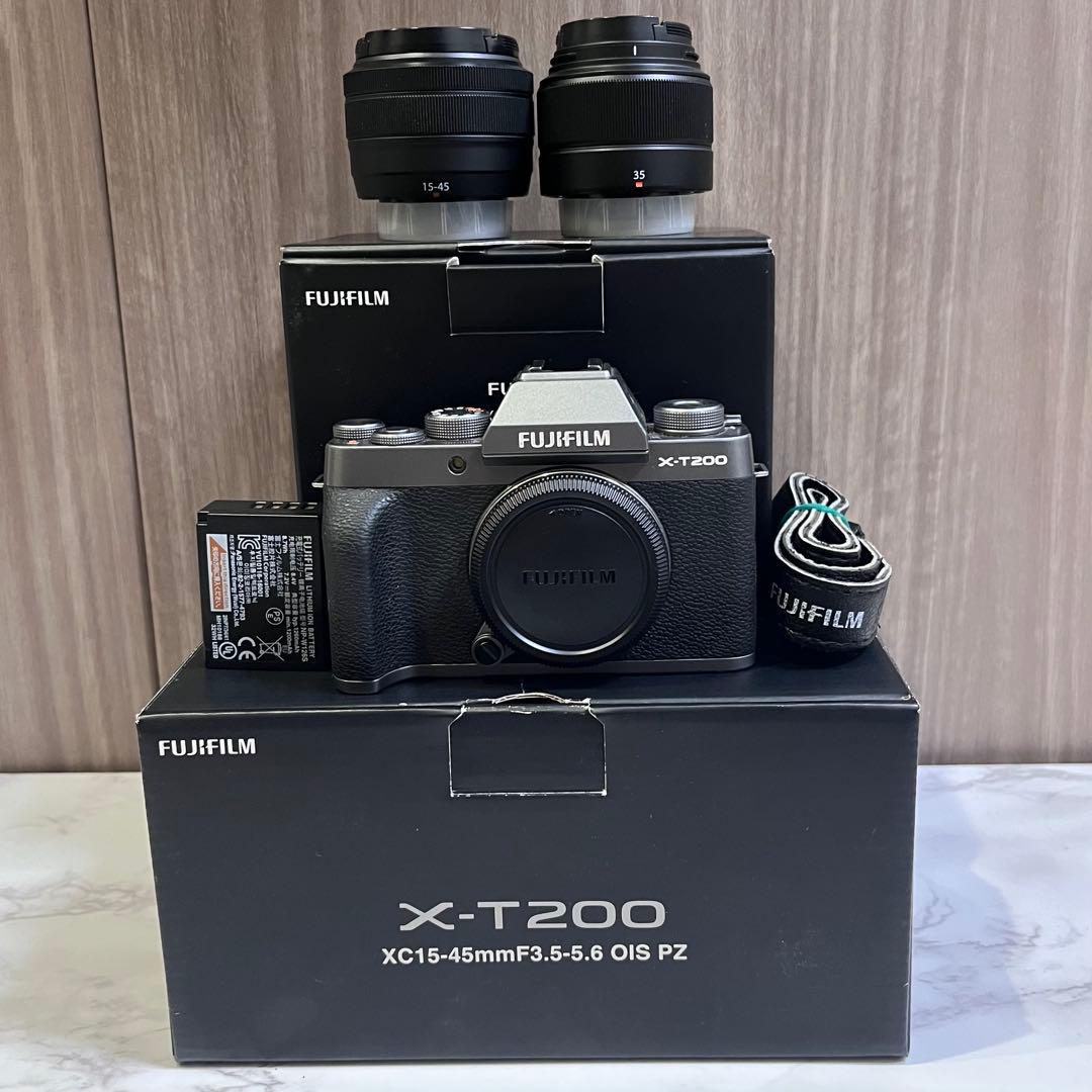 Fujifilm X-T200 純正レンズ2個・説明書等書類付き FUJIFILM X-T200 Owner's Manual
