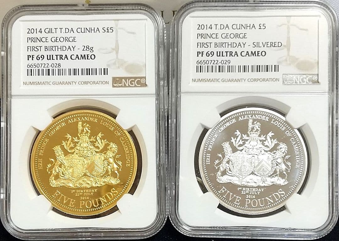 2014年 イギリス ジョージ王子 銀貨 銅貨 2枚セット NGC PF69UC - メルカリ
