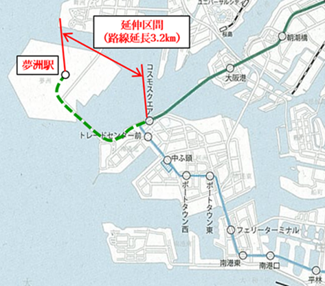 Osaka Metro 中央線延伸部（コスモスクエア駅から夢洲駅間）が2025年1